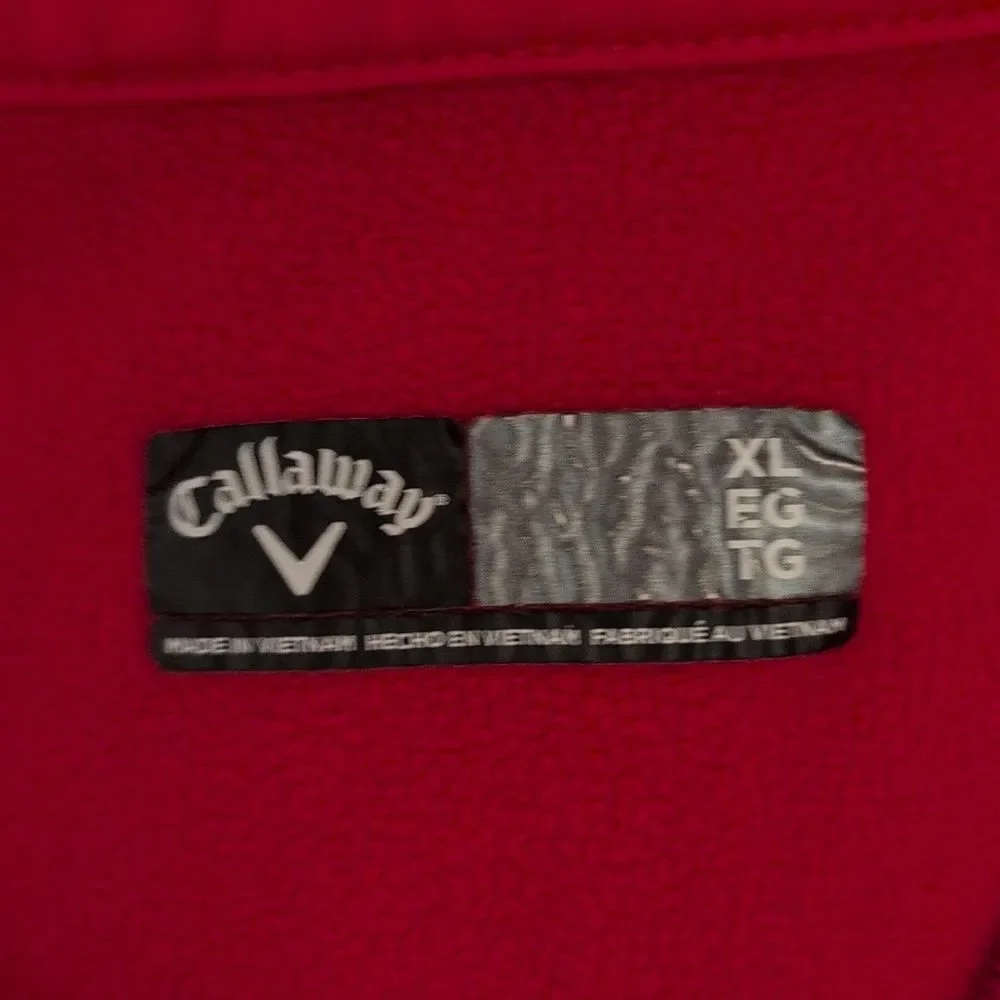 Callaway Vibrant Red Quarter-Zip Sweatshirt XL